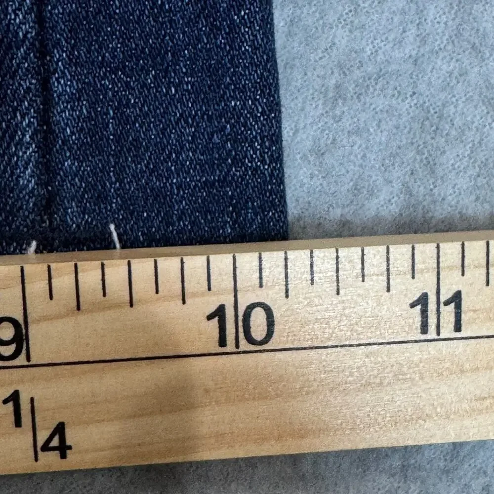 Levi's 511 Slim Stretch Denim Shorts Dark Blue Raw Hem Men's 46 ** READ **